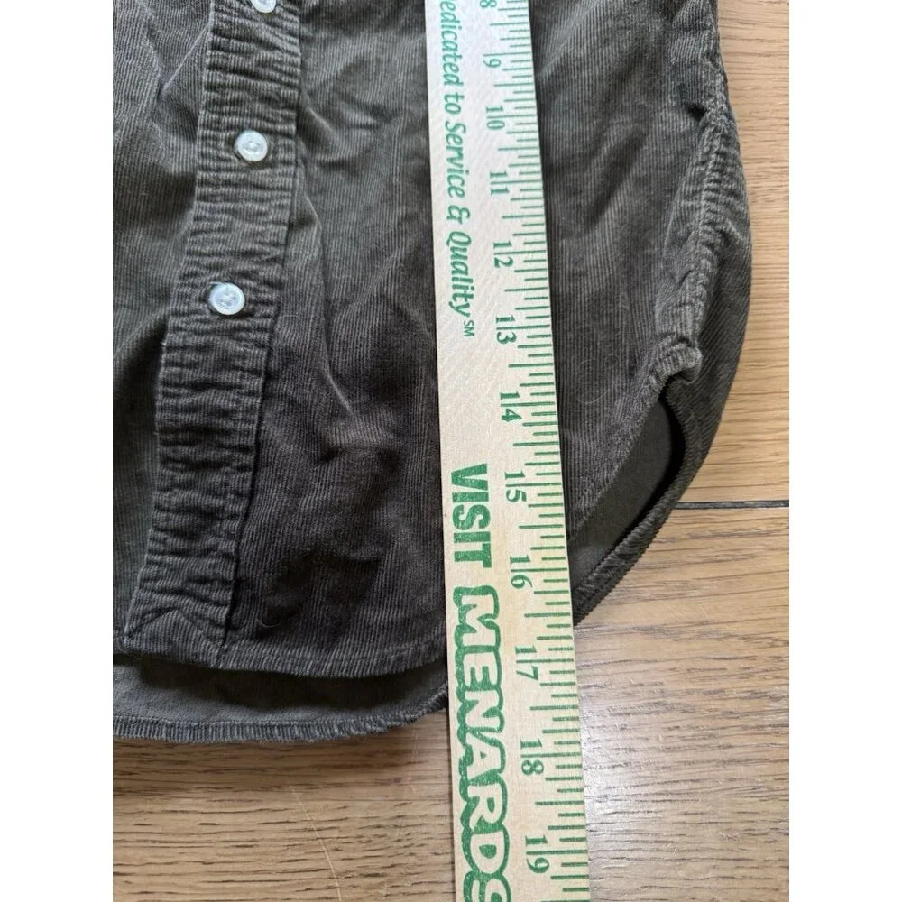 Ralph Lauren Boys Brown Corduroy Button Down Shirt‎ Long Sleeve Cotton Size 4T